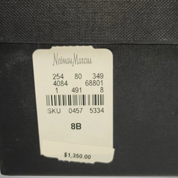 Giuseppe Zanotti Black Leather Shark Tooth Pointed Toe - Size: 38 - Picture 14 of 14